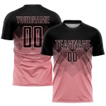 Schwarzes Sublimations-Trikot für Fußballuniformen, Rosa, Größe M Schwarzes Sublimations-Trikot für Fußballuniformen, Rosa, Größe M