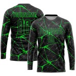 Sublimation Fußball Neon Custom Jersey Schwarz Uniform Grün Sublimation Fußball Neon Custom Jersey Schwarz Uniform Grün