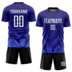 Fußball Dunkle Uniform Royal-Navy Sublimation Weiß Custom Lila Jersey Fußball Dunkle Uniform Royal-Navy Sublimation Weiß Custom Lila Jersey