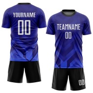 Fußball Dunkle Uniform Royal-Navy Sublimation Weiß Custom Lila Jersey Fußball Dunkle Uniform Royal-Navy Sublimation Weiß Custom Lila Jersey