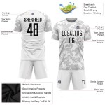 Jersey Schwarz Benutzerdefinierte Uniform Sublimation Weiß Fußball Jersey Schwarz Benutzerdefinierte Uniform Sublimation Weiß Fußball