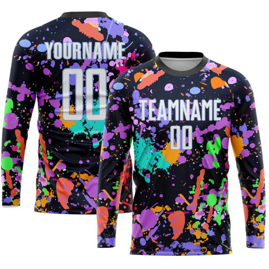 Blaue Uniform Weißlicht Jersey Sublimation Fußball Benutzerdefinierte Muster Graffiti Blaue Uniform Weißlicht Jersey Sublimation Fußball Benutzerdefinierte Muster Graffiti