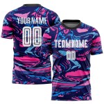 Sublimation Custom Weiß-Rosa Figur Uniform Jersey Fußball Sublimation Custom Weiß-Rosa Figur Uniform Jersey Fußball