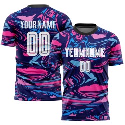 Sublimation Custom Weiß-Rosa Figur Uniform Jersey Fußball Sublimation Custom Weiß-Rosa Figur Uniform Jersey Fußball