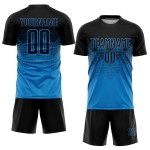 Uniform Jersey Schwarz Blau Fußball Sublimation Custom Uniform Jersey Schwarz Blau Fußball Sublimation Custom