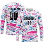Fußballuniform Figur Custom Jersey Sublimation Schwarz-Pink Fußballuniform Figur Custom Jersey Sublimation Schwarz-Pink