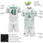 Benutzerdefinierte Uniform Trikot Fußball Sublimation Weiß Kelly Grün Benutzerdefinierte Uniform Trikot Fußball Sublimation Weiß Kelly Grün