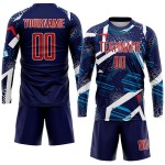 Rot-Weiß Fußballuniform Sublimation Custom Jersey Navy Rot-Weiß Fußballuniform Sublimation Custom Jersey Navy