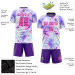 Benutzerdefinierte Fußball Sublimation Pink-Lila Farbstoff Uniform Krawatte Trikot Benutzerdefinierte Fußball Sublimation Pink-Lila Farbstoff Uniform Krawatte Trikot