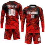 Uniform Trikot Custom Fußball Rot Weiß-Schwarz Sublimation Uniform Trikot Custom Fußball Rot Weiß-Schwarz Sublimation