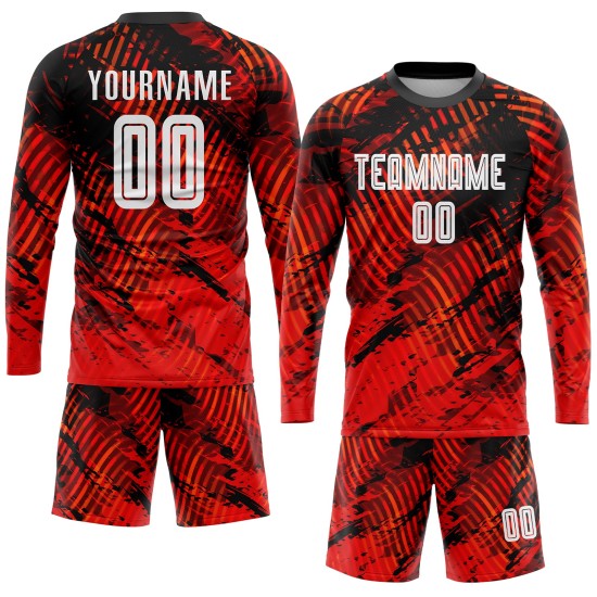 Uniform Trikot Custom Fußball Rot Weiß-Schwarz Sublimation Uniform Trikot Custom Fußball Rot Weiß-Schwarz Sublimation