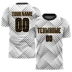 Sublimation Gold Weiß Fußball Schwarz-Old Jersey Custom Uniform Sublimation Gold Weiß Fußball Schwarz-Old Jersey Custom Uniform