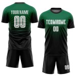 Kelly Custom Jersey Fußball Fade Weiß-Schwarz Grün Uniform Sublimation Mode Kelly Custom Jersey Fußball Fade Weiß-Schwarz Grün Uniform Sublimation Mode