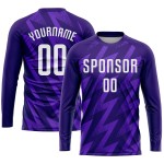 Fußballtrikot Sublimation Weiß Lila Benutzerdefinierte Uniform Fußballtrikot Sublimation Weiß Lila Benutzerdefinierte Uniform