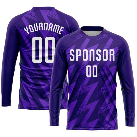 Fußballtrikot Sublimation Weiß Lila Benutzerdefinierte Uniform Fußballtrikot Sublimation Weiß Lila Benutzerdefinierte Uniform