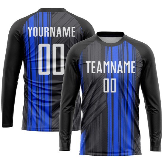 White-Royal Custom Jersey Fußballuniform Sublimation Schwarz White-Royal Custom Jersey Fußballuniform Sublimation Schwarz