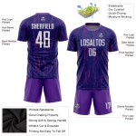 Fußball Weiß Lila Sublimation Uniform Trikot Custom Fußball Weiß Lila Sublimation Uniform Trikot Custom
