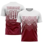 Benutzerdefinierte Uniform Crimson Sublimation Fußballtrikot Weiß Benutzerdefinierte Uniform Crimson Sublimation Fußballtrikot Weiß