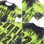 Uniform Sublimation Schwarz Neon Benutzerdefinierte Grün Jersey Fußball Uniform Sublimation Schwarz Neon Benutzerdefinierte Grün Jersey Fußball