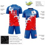 Fußballuniform Royal Jersey Custom Rot-Weiß Sublimation Fußballuniform Royal Jersey Custom Rot-Weiß Sublimation