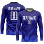 Fußball Dunkle Uniform Royal-Navy Sublimation Weiß Custom Lila Jersey Fußball Dunkle Uniform Royal-Navy Sublimation Weiß Custom Lila Jersey