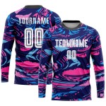 Sublimation Custom Weiß-Rosa Figur Uniform Jersey Fußball Sublimation Custom Weiß-Rosa Figur Uniform Jersey Fußball