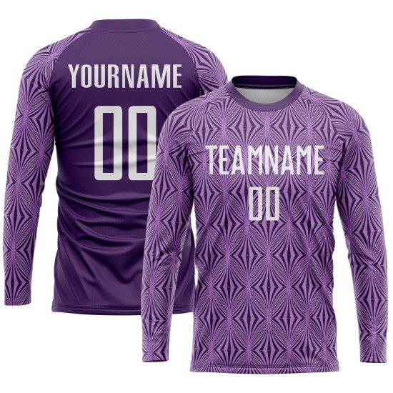 Jersey Weiß Sublimation Uniform Fußball Lila Custom Jersey Weiß Sublimation Uniform Fußball Lila Custom