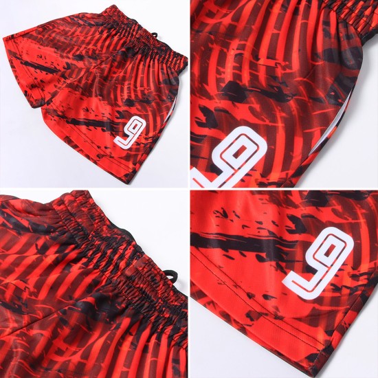 Uniform Trikot Custom Fußball Rot Weiß-Schwarz Sublimation Uniform Trikot Custom Fußball Rot Weiß-Schwarz Sublimation