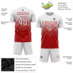 Sublimationstrikot Uniform Weiß Fußball Custom Rot Sublimationstrikot Uniform Weiß Fußball Custom Rot