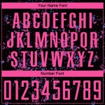 Blaue Uniform Jersey Custom Schwarz Pink-Light Fußball Sublimation Blaue Uniform Jersey Custom Schwarz Pink-Light Fußball Sublimation