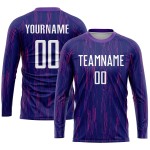 Fußball Weiß Lila Sublimation Uniform Trikot Custom Fußball Weiß Lila Sublimation Uniform Trikot Custom
