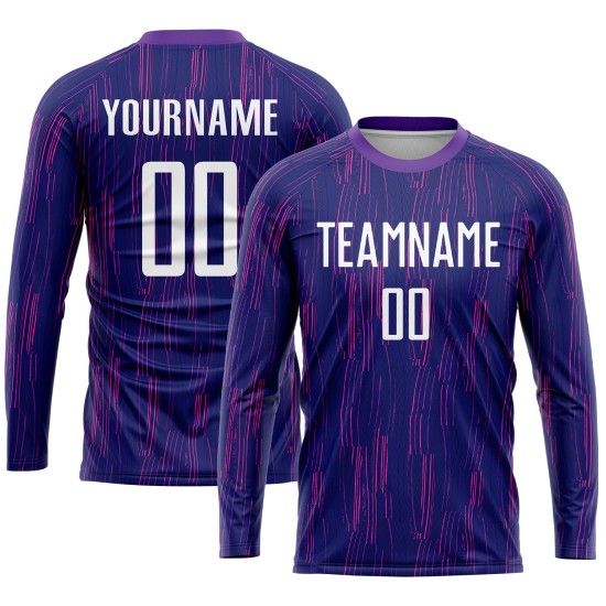 Fußball Weiß Lila Sublimation Uniform Trikot Custom Fußball Weiß Lila Sublimation Uniform Trikot Custom