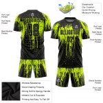 Uniform Sublimation Schwarz Neon Benutzerdefinierte Grün Jersey Fußball Uniform Sublimation Schwarz Neon Benutzerdefinierte Grün Jersey Fußball