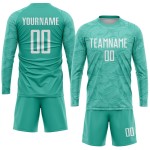 Aqua Weiß Uniform Trikot Custom Sublimation Fußball Aqua Weiß Uniform Trikot Custom Sublimation Fußball