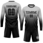 Fußball Jersey Verblassen Schwarz Uniform Custom Sublimation Mode Grau Fußball Jersey Verblassen Schwarz Uniform Custom Sublimation Mode Grau