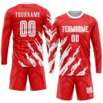Uniform Weiß Fußball Custom Jersey Sublimation Rot Uniform Weiß Fußball Custom Jersey Sublimation Rot