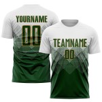 Fußball Sublimation Gold Custom Uniform Weiß Grün-Altes Trikot Fußball Sublimation Gold Custom Uniform Weiß Grün-Altes Trikot