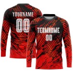 Uniform Trikot Custom Fußball Rot Weiß-Schwarz Sublimation Uniform Trikot Custom Fußball Rot Weiß-Schwarz Sublimation