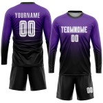 Lila Verblassen Fußball Weiß-Schwarz Sublimation Uniform Custom Jersey Mode Lila Verblassen Fußball Weiß-Schwarz Sublimation Uniform Custom Jersey Mode