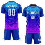 Blau-Hot Jersey Sublimation Licht Benutzerdefinierte Weiß Uniform Fußball Royal Blau-Hot Jersey Sublimation Licht Benutzerdefinierte Weiß Uniform Fußball Royal