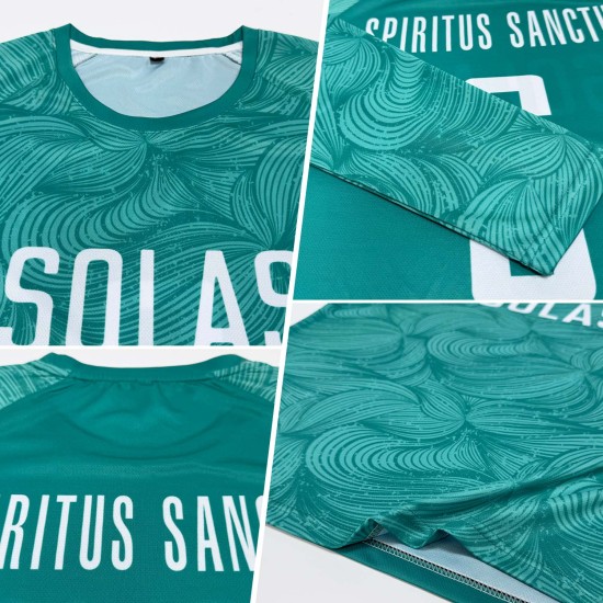 Aqua Weiß Uniform Trikot Custom Sublimation Fußball Aqua Weiß Uniform Trikot Custom Sublimation Fußball