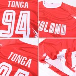 Uniform Weiß Fußball Custom Jersey Sublimation Rot Uniform Weiß Fußball Custom Jersey Sublimation Rot