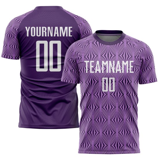 Jersey Weiß Sublimation Uniform Fußball Lila Custom Jersey Weiß Sublimation Uniform Fußball Lila Custom