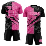 Graffiti Pink Uniform Jersey Schwarz-Weiß Kratzmuster Sublimation Fußball Custom Graffiti Pink Uniform Jersey Schwarz-Weiß Kratzmuster Sublimation Fußball Custom