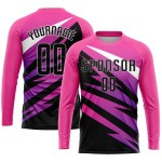 Rosa Uniform Trikot Schwarz-Weiß Custom Fußball Sublimation Rosa Uniform Trikot Schwarz-Weiß Custom Fußball Sublimation