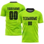 Neon Trikot Uniform Schwarz Benutzerdefinierte Grün Sublimation Fußball Neon Trikot Uniform Schwarz Benutzerdefinierte Grün Sublimation Fußball