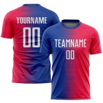 Jersey Weiß-Royal Sublimation Rot Fußball Custom Uniform Jersey Weiß-Royal Sublimation Rot Fußball Custom Uniform