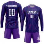 Fußball Weiß Lila Sublimation Uniform Trikot Custom Fußball Weiß Lila Sublimation Uniform Trikot Custom