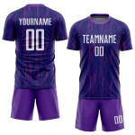 Fußball Weiß Lila Sublimation Uniform Trikot Custom Fußball Weiß Lila Sublimation Uniform Trikot Custom