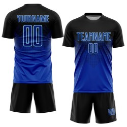 Royal-Light Sublimation Uniform Trikot Blau Fußball Custom Schwarz Royal-Light Sublimation Uniform Trikot Blau Fußball Custom Schwarz